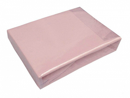 Простыня трикотажная на резинке (наматрассник) двуспальная Wellness RM180-08 180х200х20 см, розовая