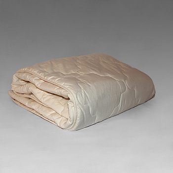 Хлопковое одеяло Natures «Хлопковая нега», двуспальное, стеганое, легкое, 200х220 см, сливочное с кантом
