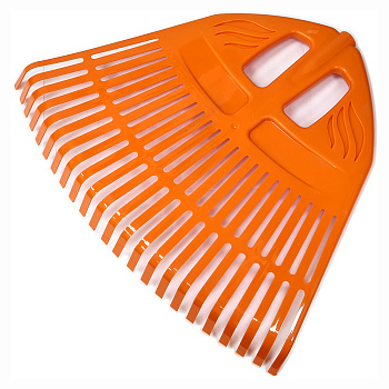 Грабли веерные пластмассовые 23-зуб  500 мм оранжевые "Гардения", 102116